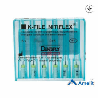 Інструмент ручний K-File Nitiflex №15, 25 мм (Dentsply Sirona), 6 шт./пак
